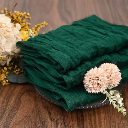 fani 60 Pack Gauze Cheesecloth Napkins, 20 x 20 in, Emerald Green - Image 6