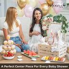 Wooden Baby Shower Crate Closet, Personalized Baby Shower Basket, Natural - Image 6