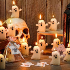 MTLEE 25 Sets Halloween a Little Boo Baby Shower Ghost Candle Gifts, Blue - Image 4