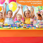 Funnymoom 452 Pcs 50 Guests Pride Party Supplies Decoration, Rainbow Pride Paper Plates Napkins Cups Tablecloth Cutlery Straws Gay Lgbt Disposable Tableware Sets for Rainbow Birthday Table Decoration - Image 4