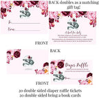 Little Stinker Woodland Animal Skunk FloralBaby Shower Party Decoration Bundle for Girls Includes 20 Invitations with Envelopes + 4 Sizes of Decorative Stickers, Diaper Raffle & Book Request Cards - Image 3