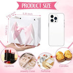 Kolldenn 50 Pcs Small Gift Favor Bags White Pink - Image 3