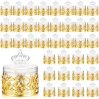 Cunhill 36 Pcs Mini Candy Jar with Crown Lid, Party Favor Container, Gold by Cunhill