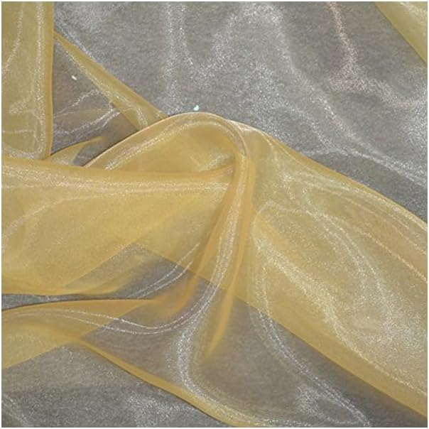 75 Yard Organza Fabric 44" Wide for Wedding Event Décor - Gold - Image 4
