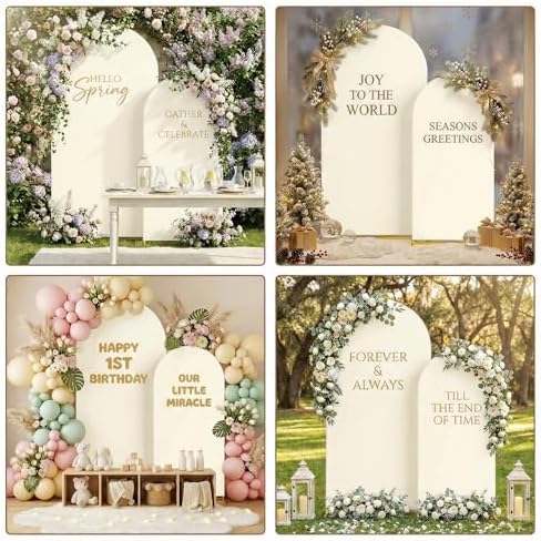 Toolterritary Metal Arch Backdrop Stand and Cover Set, 8FT, 7.2FT Party Backdrop, Easy to Assemble, Backdrop Stand for Parties, Birthday, Baby Shower - Image 6