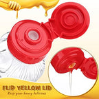 Thenshop 36 Pcs 8 oz Plastic Honey Bear Bottle Clear Squeeze, Red Lid - Image 3
