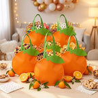 Tranqun 36 Pcs Orange Party Favor Bags with Handle Little Cutie Baby Shower - Image 3