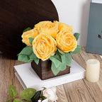 Yellow Dining Table Centerpiece Set of 6, Pre-Made, Wooden Box - Image 3