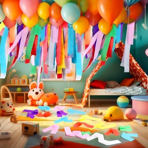 120 Rolls Crepe Paper Streamers Roll 8 Colors Rainbow Party Decoration Streamers for Birthday Party Wedding Ceremony Baby Shower DIY Crafts - Image 5