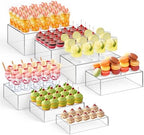 Leinuosen 7 Pcs Large Acrylic Buffet Risers, 6-12" Rectangle, Clear by Leinuosen
