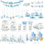 Little Pumpkin Baby Shower Decorations Party Supplies Blue - Image 2