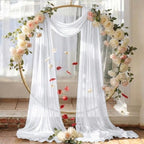 Pack of 1 Wedding Arch Drape Panel Fabric 30" x 100ft - White - Image 6