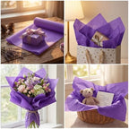500 Sheets Purple Tissue Paper Bulk 20 x 30 Inch for Halloween Floral Wrap - Image 4