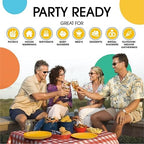 Party Solids Exquisite Yellow Paper Plates Disposable Heavy Duty 200 Pcs - 100-7 & 100-9 Yellow Disposable Plates for Party Heavy Duty 350 GSM for Birthday Supplies - Image 6