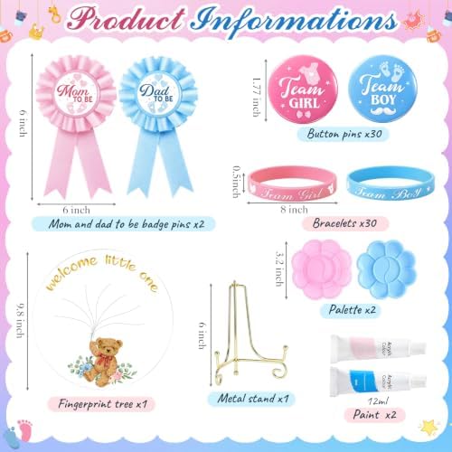 Pasimy Baby Gender Reveal Party Supplies Favor, Gender Reveal Idea, Natural - Image 2