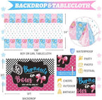Hombae Burnouts or Bows Gender Reveal Decorations Kit - 171 Pcs Boy or Girl Gender Reveal Party Supplies with Backdrop, Balloons & Confetti for Baby Shower - Image 6