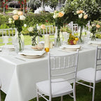 6 Pack Square Satin Table Cover, 52 x 52 Inches, Off White - Image 3