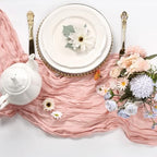 6 Pack Blush Pink Cheesecloth Table Runner 10Ft 23 x 120 Inch - Image 3