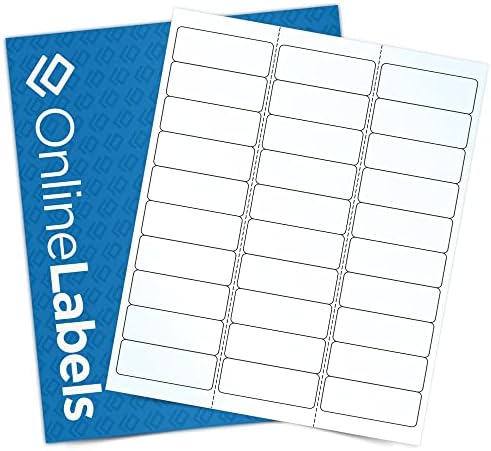 OnlineLabels 2.625" x 1" Labels - Clear Gloss - Inkjet - 100 Sheets by OnlineLabels