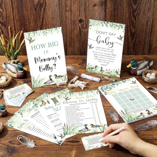 Funnymoom 426 Pcs Mallard Duck Baby Shower Games, 8 Activities Set - Image 2