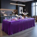 Dark Purple Satin Table Clothes for 6 Foot Rectangle Tables - 6FT Wrinkle Resistant Glitter Rectangle Tablecloths, Party Table Covers for Wedding Banquet, Baby Shower, Birthday, Holiday Dinner by WishCare