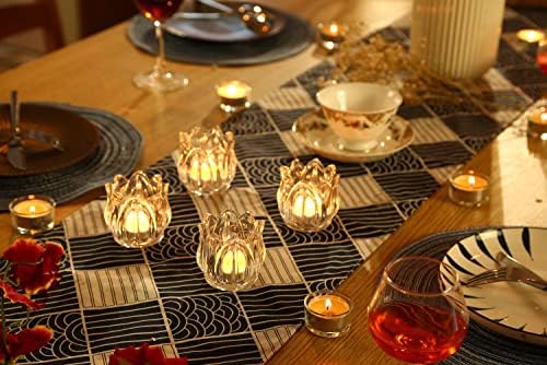 GOLDEAL 24Pcs Votive Candle Holders,Clear Thick Glass Tea Light Candle Holder Bulk,Tealight Candle Jars for Wedding Table Decor,Party Supplies,Bridal Shower,Baby Shower,Tables Centerpieces - Image 6