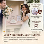 Audio Guest Book, Voicemail Phone Guestbook, White Rotary - Image 6