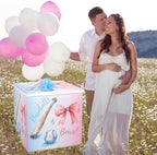 AmazingSpark 28in Giant Gender Reveal Gift Box Kit, Baseballs or Bows - Image 6