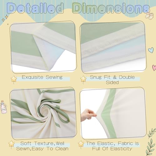 2 Pcs 7.2ft 6ft One Silly Goose Arch Backdrop Cover,Blue Green,Classic - Image 4