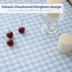 Light Blue White Gingham Ruffle Table Cloth Rectangular 102"x60" - Image 5
