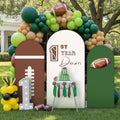 3 Pcs 1st Year Down Birthday Arch Cover First Year Down Football Backdrop by Chunful