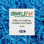 10LB Light Blue Crinkle Paper Filler Gift Wrap USA Made by CrinklePak
