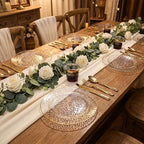 175PCS Clear Plastic Plates for 25 Guests, Disposable Plates for Party, Heavy Duty Disposable Plate Set Include: 25 Dinner Plates, 25 Dessert Plates, 25 Cups and Cutlery for Wedding & Party - Image 6