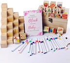 EIGTWEN 78pcs Baby Shower Games Sign Kit, Baby Blocks for Baby Shower(Blue) by EIGTWEN