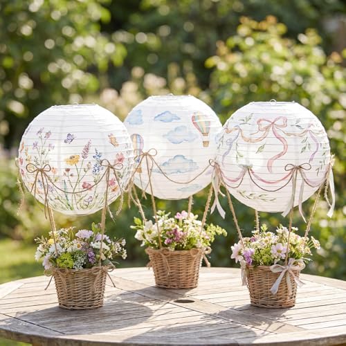 Treela 48pack White Chinese Paper Lanterns for Wedding Party Decor, 12" - Image 3