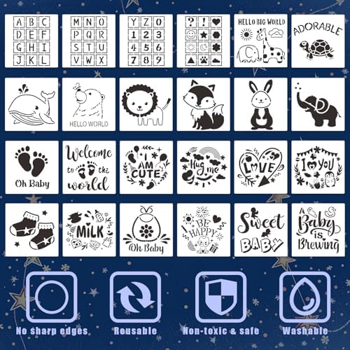 69 Pcs Baby Bib Bodysuit Baby Shower Set Baby Shower Game Sign Baby Feeder Bib Newborn Bodysuit Fabric Marker - Image 3