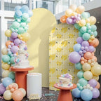 Cute Honeybee Arch Backdrop Cover 7.2 ft Yellow Honeycomb Love 2 Sided Wedding Arch Covers Stretchy Backdrop Round Top for Birthday, Party, Baby Shower Decorations - Image 4