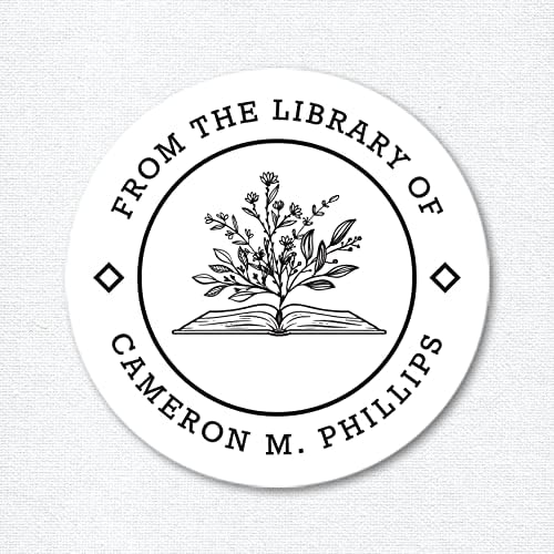 Personalized Book Labels, From the Library of Stickers, Set of 90 stickers 1.5 inch round, Book Stickers - Image 4