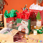 JOYIN 24 Pcs Christmas Kraft Gift Bags with Twine Handles, 10'' X 13'' X 5'' Large Xmas Goodie Goody Treat Bags for Holiday Present Wrapping, Christmas Decorations, Party Supplies Decor - Image 7