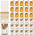 4 oz Small Honey Jars with Dipper, 30 Pack Hexagon Honey Jar by Mcupper