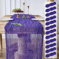 12 Pack Purple Cheesecloth Table Runners, 120 Inch 10Ft Gauze Table Runner for Wedding Birthday Party Baby Shower Decorations by YARGEZON