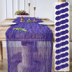 12 Pack Purple Cheesecloth Table Runners, 120 Inch 10Ft Gauze Table Runner for Wedding Birthday Party Baby Shower Decorations by YARGEZON