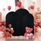Gawicpy Wedding Arch Backdrop Stand Set Metal Arch Backdrop Stand with Wedding Arch Cover, Wedding Balloon Arch Backdrop Stand for Birthday, Baby Shower, Anniversary (Black, 5.9FT+6.6FT+7.2FT) - Image 5