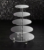 5 Tier Acrylic Cupcake Stand, Extra Thick 5mm Base, Multi Tiered Cake Stand by HayleyCherie