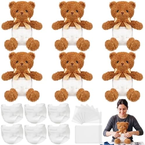 Seenelling 6 Sets Bear Diaper Changing Baby Shower Game Kit, Tan by QianRuu