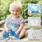 Baby Boy Gifts Basket,Baby Shower Gifts for Boys,New Born Baby Boys Gift,Gender Reveal Gifts,Unique Baby Gift Essential Stuff,Rattle Swaddle Blanket Baby Boys Gifts - Image 5