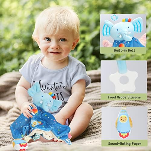 Baby Boy Gifts Basket,Baby Shower Gifts for Boys,New Born Baby Boys Gift,Gender Reveal Gifts,Unique Baby Gift Essential Stuff,Rattle Swaddle Blanket Baby Boys Gifts - Image 5