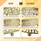 12 Inch Luxury Gold Cake Stand, Round Metal Dessert Display with Ornate Filigree Lace, Dual-Coated Premium Finish for Wedding, Anniversary & Elegant Home Decor - Image 4