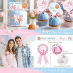 Free Throws or Pink Bows Gender Reveal Decorations, Party Balloon Arch Kit Supplies Includes Balloons, Banner, Sash, Badge Backdrop, Topper, Poster, Balloon Boxes, Tablecloth, Marker 150 PCs - Image 4