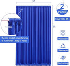 Royal Blue Backdrop Curtain for Parties Wrinkle Free Blue Photo Curtains Backdrop Drapes Fabric Decoration for Wedding Birthday Party Baby Shower 5ft x 8ft,2 Panels - Image 5